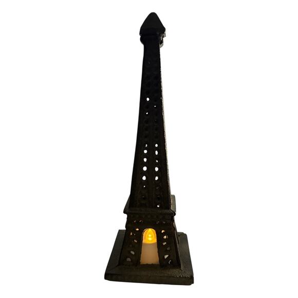 Vintage Cast Iron Eiffel Tower Tabletop Standing Figure - Picture 10 of 10